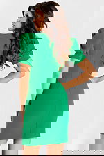 fitted green dress with back zipper 47835