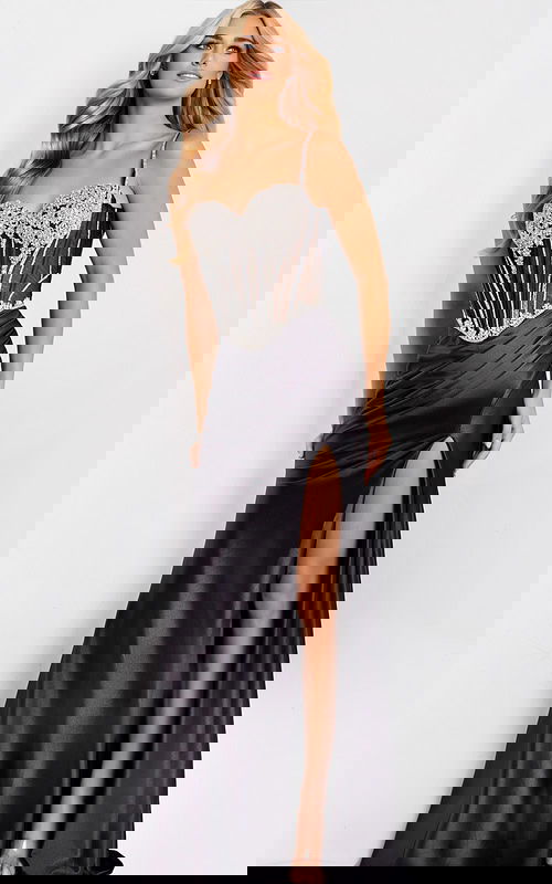 black high slit dress 47849