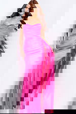 hot pink strapless dress 47865