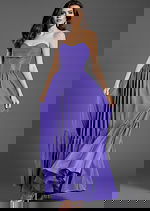 strapless purple a line dress 47883