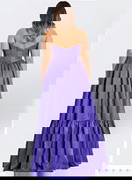 purple strapless a line dress 47883