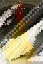 yellow flowy dress 47883