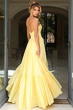 yellow flowy dress 47883