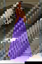 flowy purple simple prom dress 47883