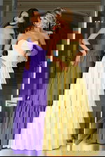 of strapless gowns with full flowing skirt