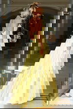 elegant strapless ball gown with fitted bodice