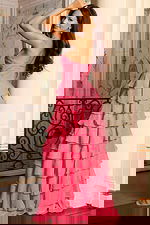 layered pink long dress 47898