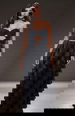 strapless sweetheart neckline dress with layered skirt 47898