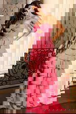 cut out pink layered dress 47898