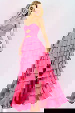 strapless teired skirt dress 47898