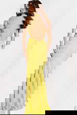 backless yellow prom dress 48000