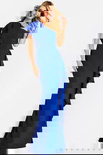 Ruffled one shoulder dress 48002