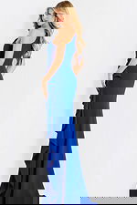 royal blue one shoulder dress 48002