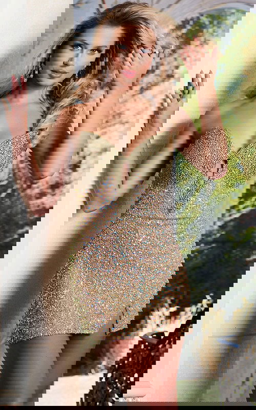 v neckline beaded dress 48049