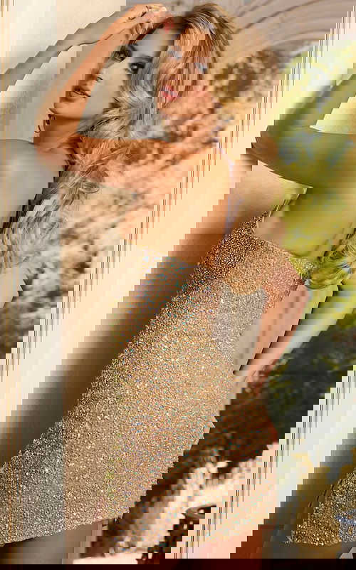 strapless fitted short dress 48049