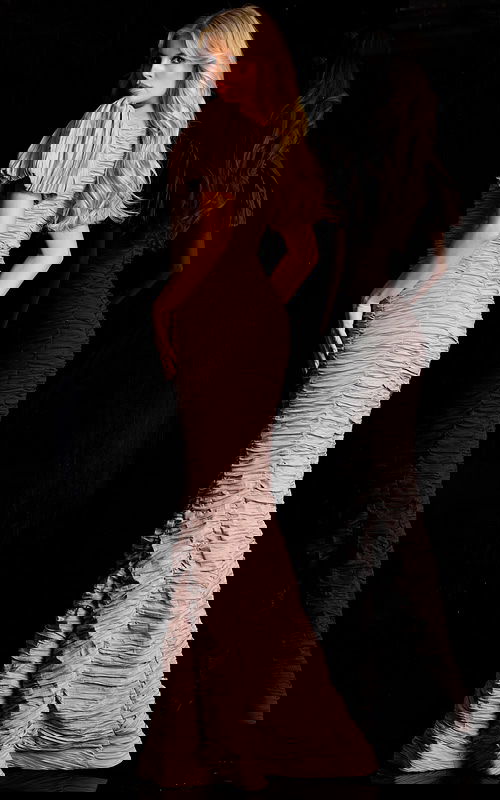 mermaid pleated dress 48057