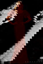 pleated short sleeves dress 48057