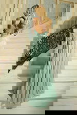 flowy green dress 48061