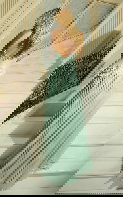 flowy green dress 48061