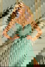 embellished metallic green dress 48061