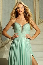 embellished metallic green dress 48061
