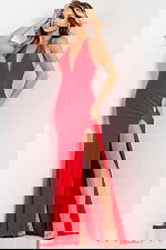 Halter Prom Dress with Slit and Open Back 48068