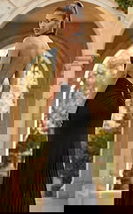 backless black sexy dress 48069