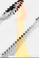 Shimmer Beaded Yellow Prom Dress