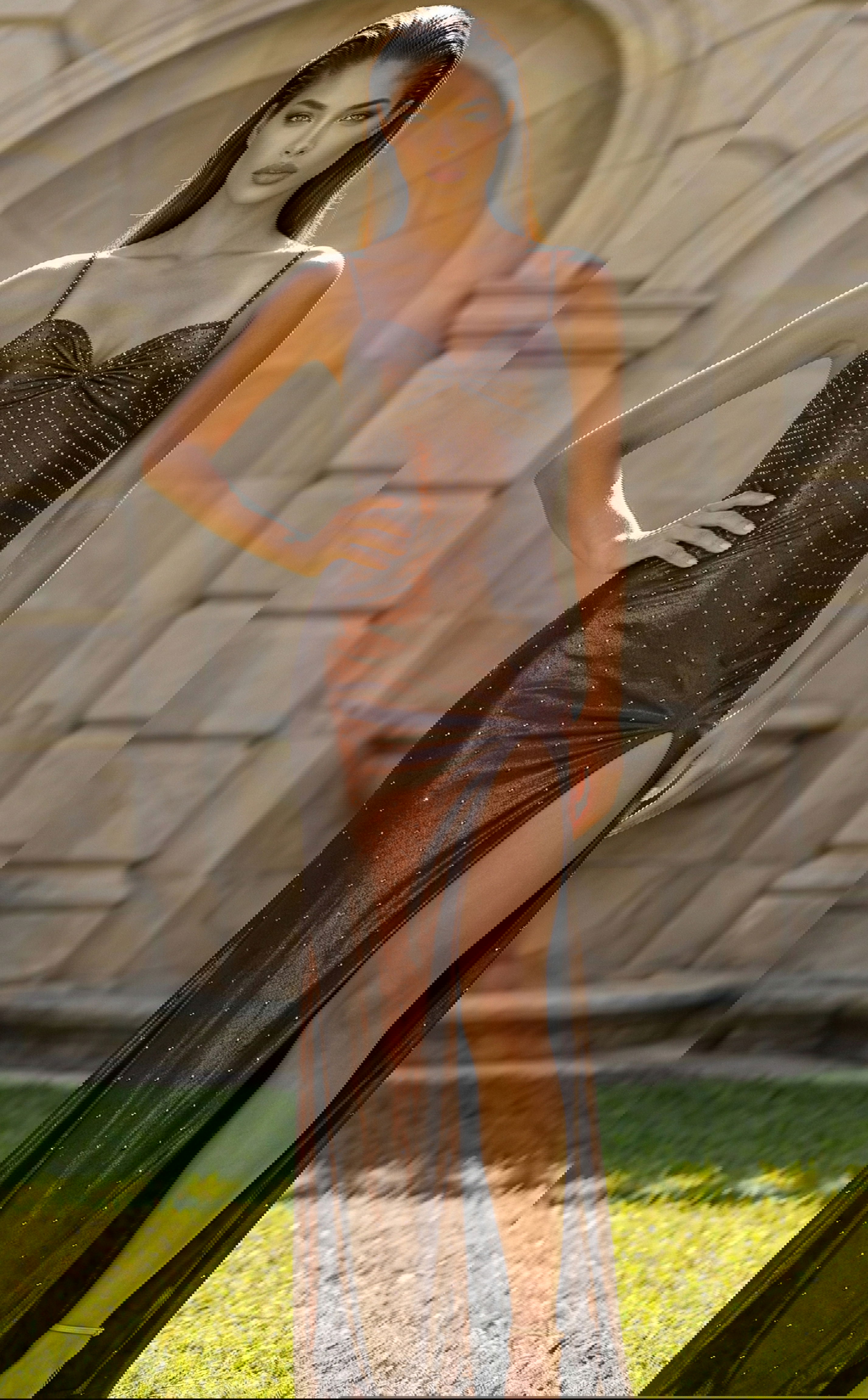 Beaded Backless Dress With Slit 48073 | Jovani