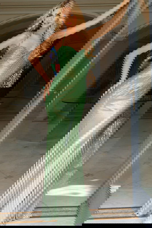 ○良品○ Jovani USA ドレス ワンピース ロング マキシ 薔薇 リボン