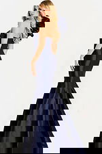 navy strapless mermaid dress 48077