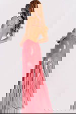 Backless Pink Prom Dress With Crystals