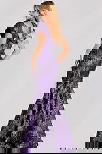 purple floral mermaid dress 48110