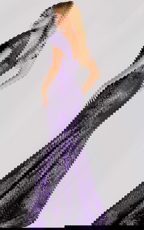 purple floral mermaid dress 48110