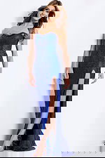 Fitted sequin dress in royal blue 48135