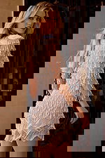 long sleeves fringe dress 48152