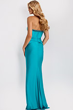 back of blue fitted dress 48157