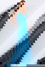 v neckline mermaid dress 48200