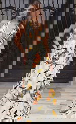 cut out sexy floral dress 48236