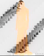 Strappy Metallic Gown with Crisscross Bodice 48326 - Image 5