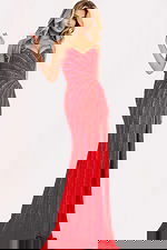 Glamorous red prom gown with open back