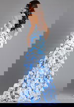 back of floral ruffled dress 48331