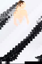 black beaded lace back up dress