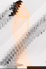 Open Straight Back dress with Zipper Closure 48389