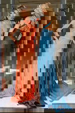 halter shimmer gowns with fitted silhouettes and open backs