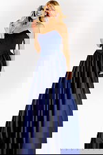 strapless navy ball gown 48482