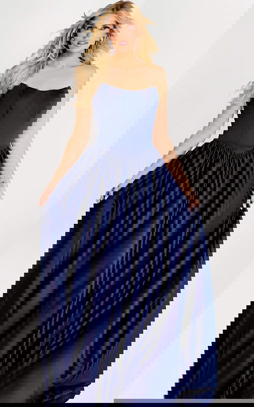 strapless navy ball gown 48482