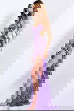 high slit cut out dress 48502