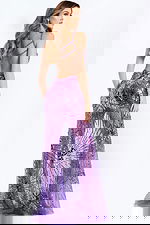 backless purple dress 48502