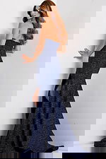 strapless navy dress 48512